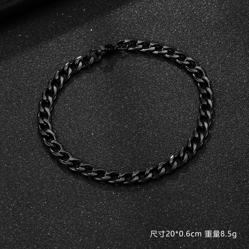 Wholesale Hip hop trendy Cuban chain titanium bracelet